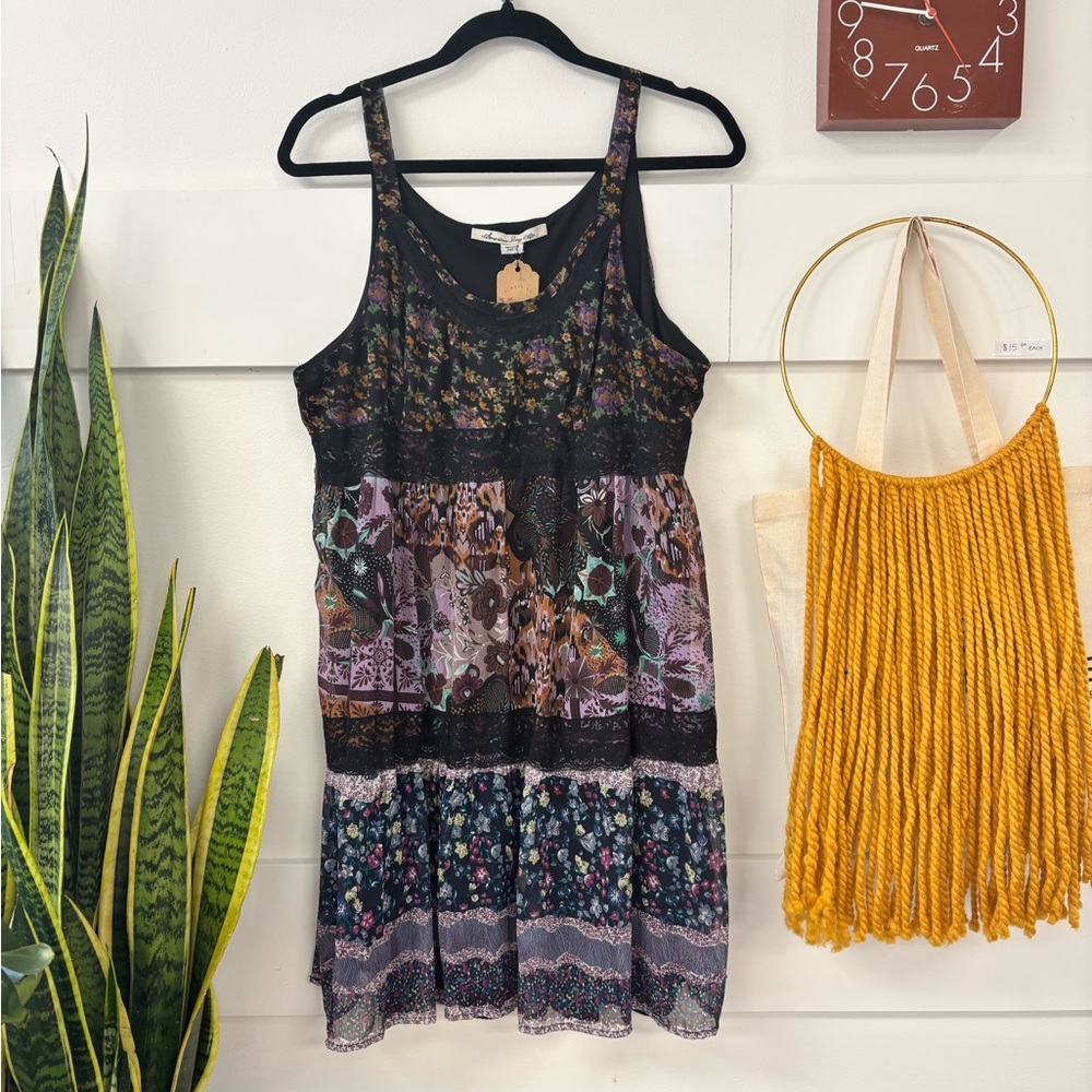 Floral Patchwork Sleeveless Dress